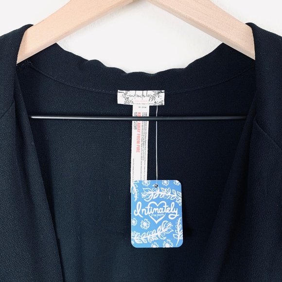 NWT FREE PEOPLE Ruffle Lace Black Body Suit - Picture 6 of 12